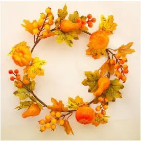 Pumpkin & Berry Wreath 35cm - Seasonal >> Autumn >> Wreath