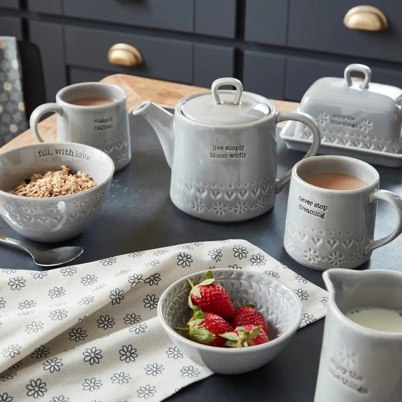 Purity - Embossed Dip Bowl Hearts & Flowers - Kitchenware