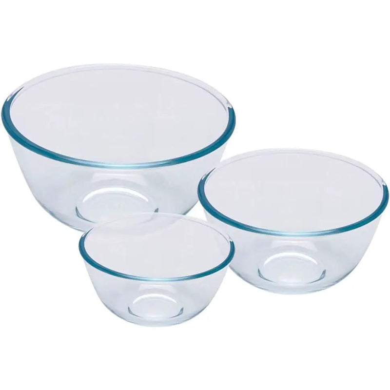 Pyrex 3 Piece Classic Bowl Set (0.5 + 1 + 2 Litre) - Glass