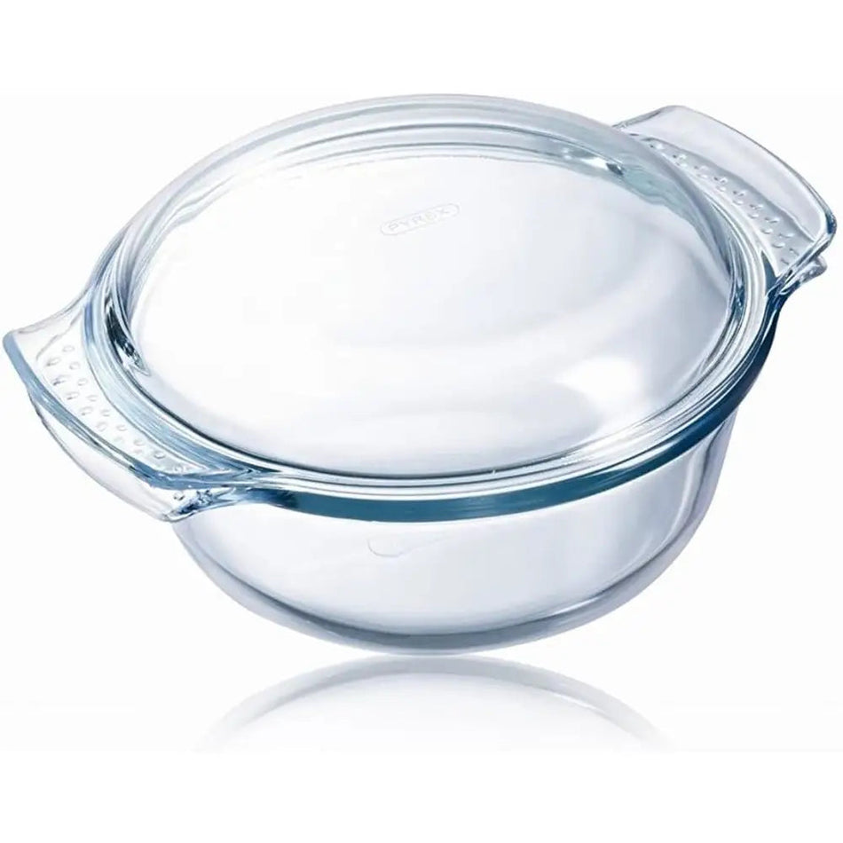 Pyrex Classic Glass Round Casserole Dish 4.9 Litre (3.5 +