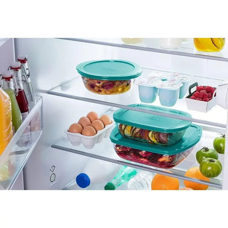 Pyrex Cook & Store 3pk Food Storage With Green Lid - 218P /