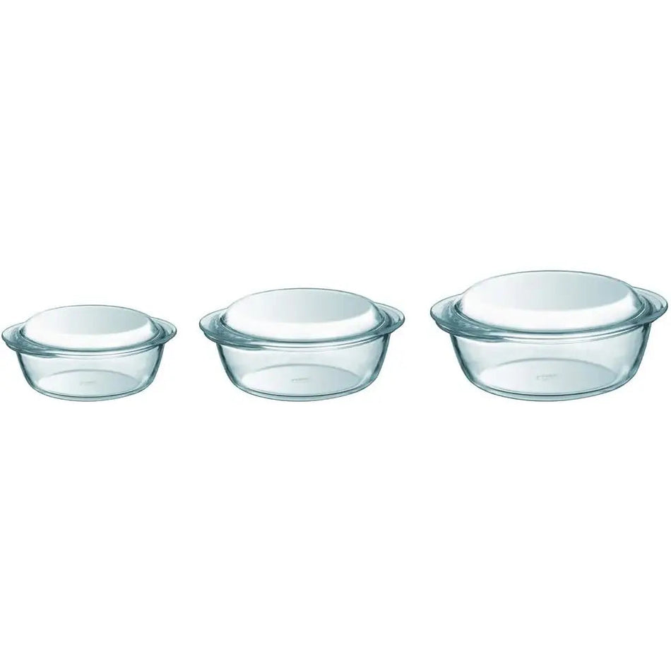 Pyrex Essentials 3 Piece Casserole Set (1.4 + 2.1 + 3 Litre)