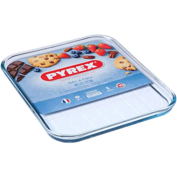 Pyrex Glass Oven Proof Baking Tray 32x26cm - Glass Baking