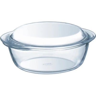 Pyrex Round Casserole 1.6L + 0.5L - Glass Bowl