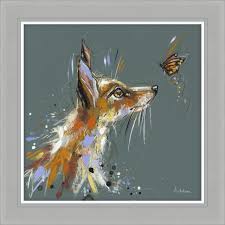 Chasing Butterflies Fox Picture 71cm