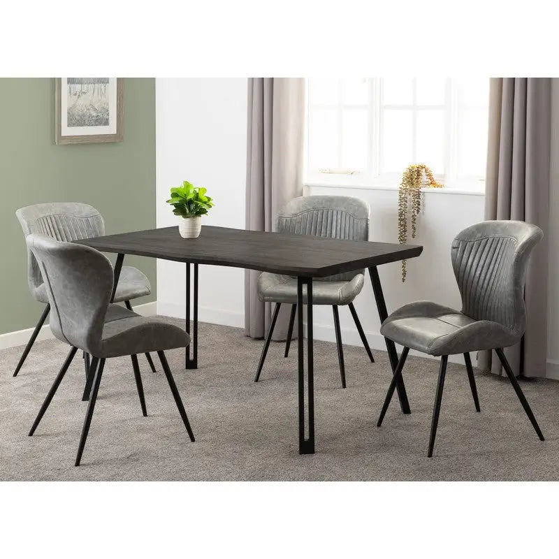 Quebec Wavey Edge Kitchen Table And Chairs Dining Set - Inc