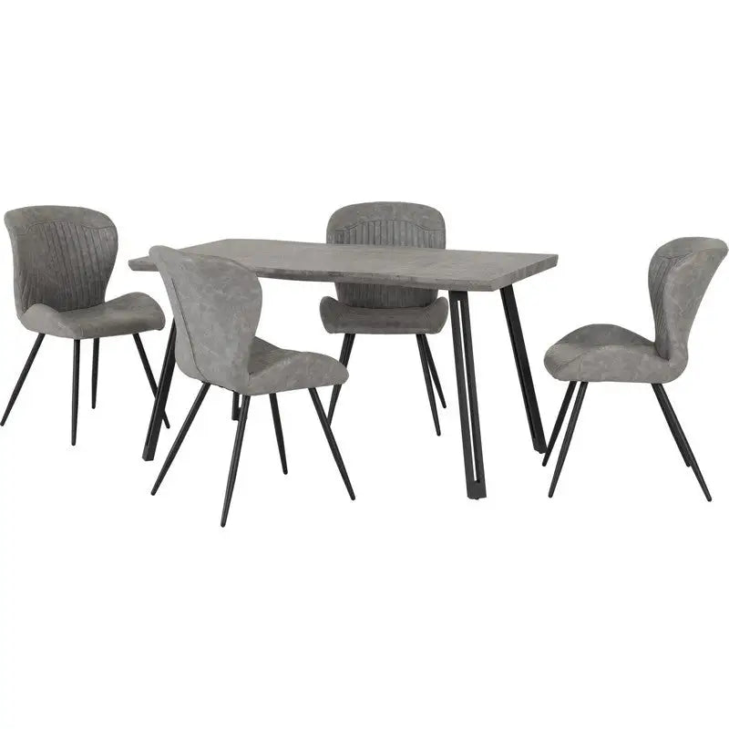 Quebec Wavey Edge Kitchen Table And Chairs Dining Set - Inc