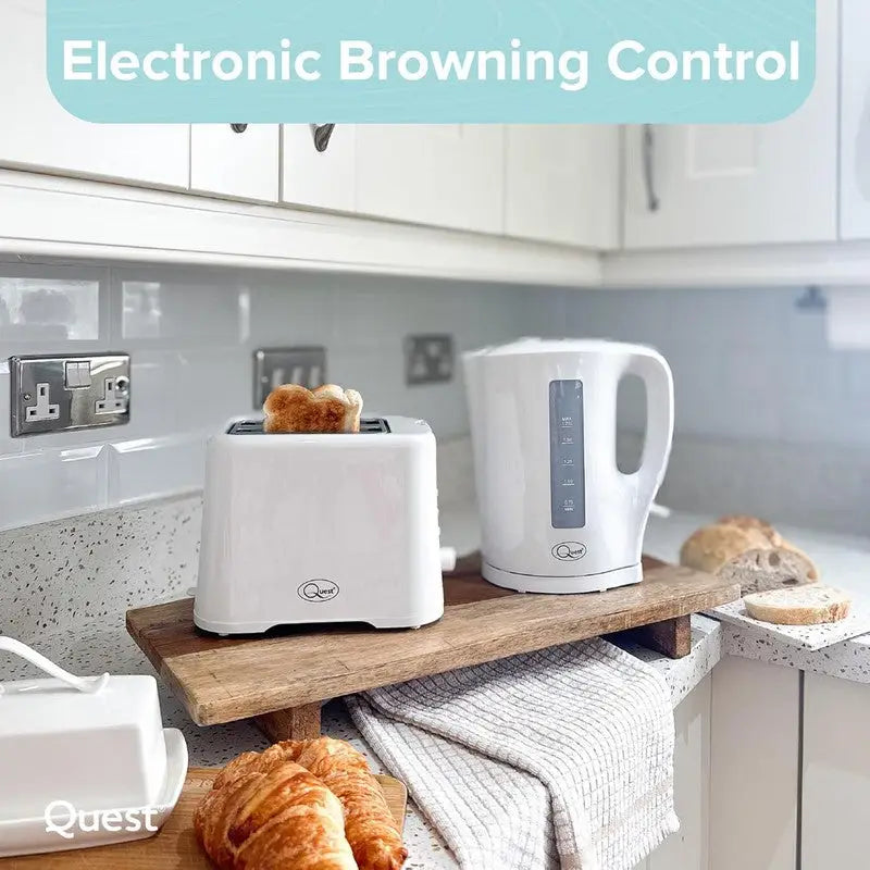 Quest 2 Slice Toaster White - Kitchenware >> Electrical