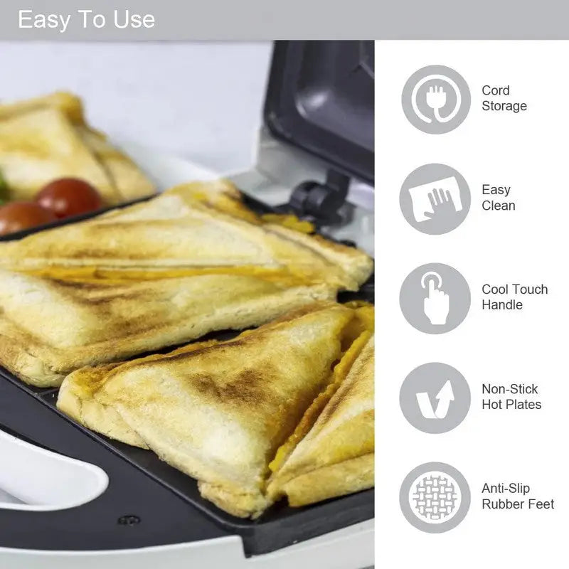 Quest Non-Stick Sandwich Toaster White - Kitchenware >>