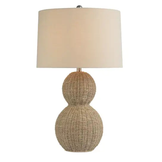 Ratten Table Lamp With Oatmeal Shade 41 x 43 x 74cm