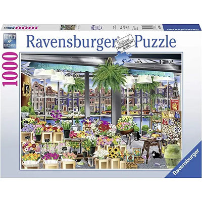 Ravensburger Puzzle Amsterdam Flower Market 1000pce - Jigsaw