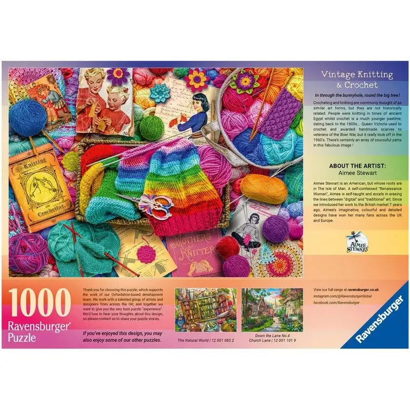 Ravensburger Vintage Knitting & Crochet - 1000 Piece Jigsaw