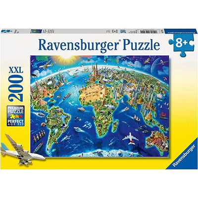 Ravensburger World Landmarks Map Xxl 200 Piece Jigsaw -