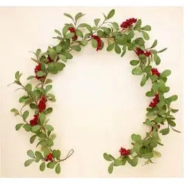 Red Berry Eucalyptus Garland 1.7m - Seasonal >> Christmas