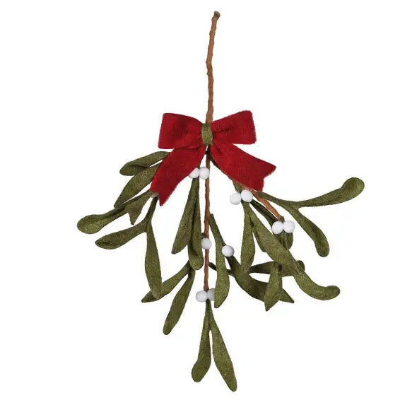 Red Bow Hanging Mistletoe - Seasonal >> Christmas >>