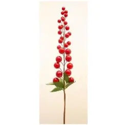 Red Cherry Stem 72cm - Seasonal & Holiday Decorations