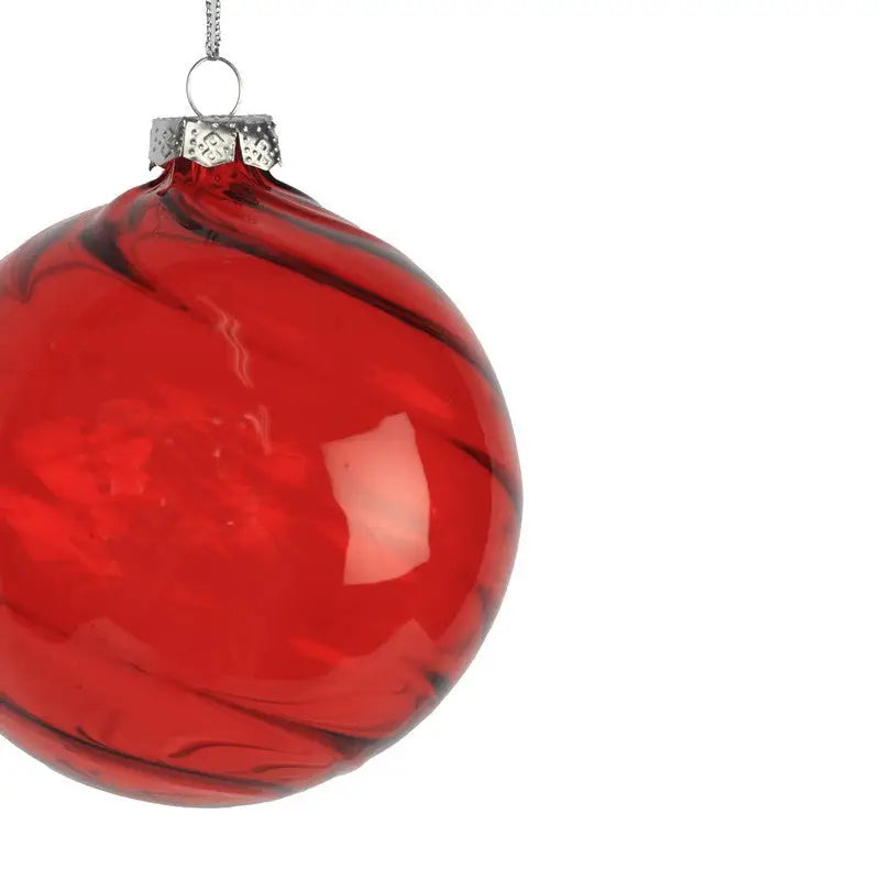 Red Glass Bauble 10cm - Seasonal >> Christmas >> Baubles