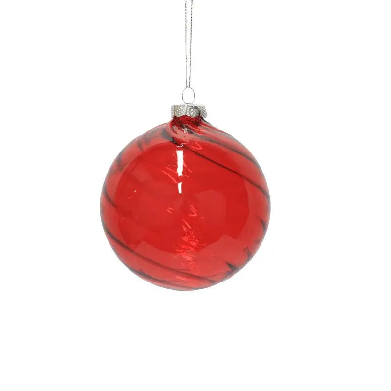 Red Glass Bauble 10cm - Seasonal >> Christmas >> Baubles