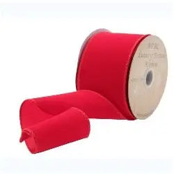 Red Velvet Ribbon Roll 6cm x 10yrd - Seasonal >> Christmas