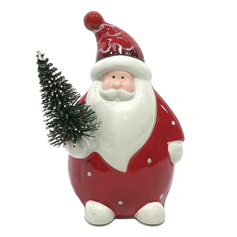 Red Xmas Ceramic Santa Tree - Available in Small & Medium -