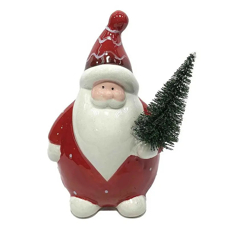 Red Xmas Ceramic Santa Tree - Available in Small & Medium -