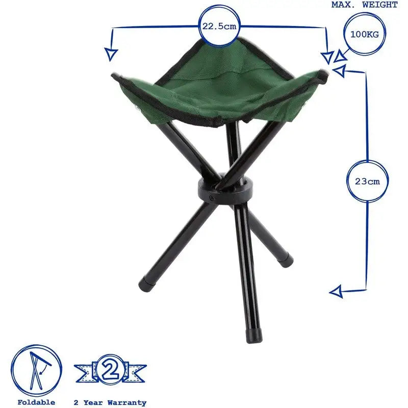 REDWOOD FOLDING PORTABLE CANVAS CHAIR - GREEN - Garden chair