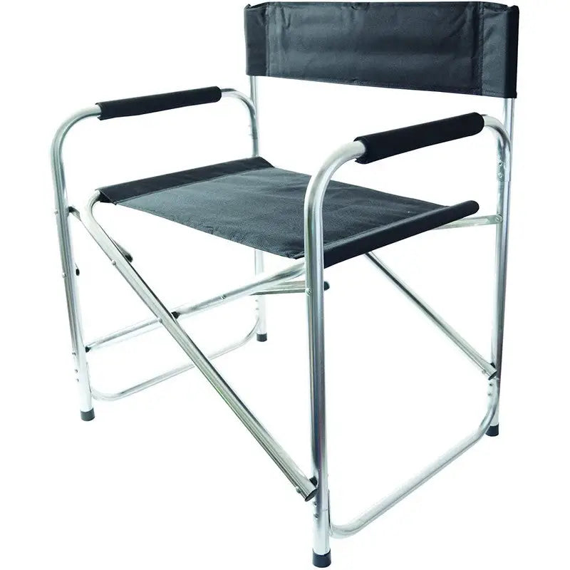 Redwood Leisure Aluminium Directors Chair - Black - Outdoor