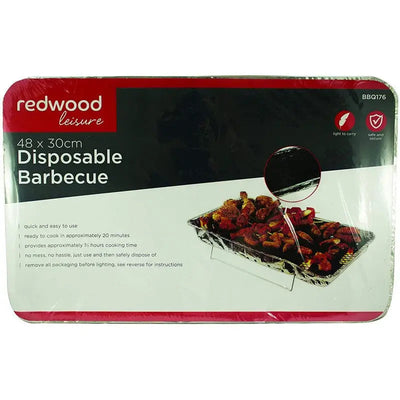 Redwood Leisure Bbq Disposable Barbecue - 48 X 30cm -