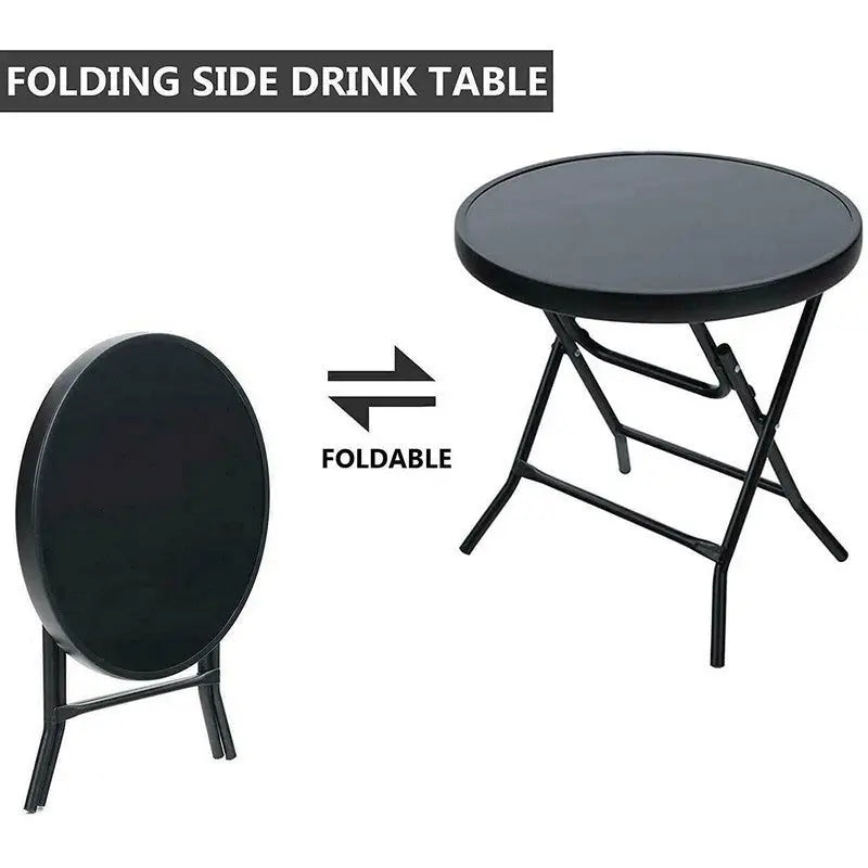 Redwood Leisure Folding Side Drinks Table - 46 x 46 x 50cm -