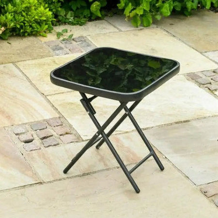 Redwood Leisure Folding Side Drinks Table - 46 x 46 x 50cm -