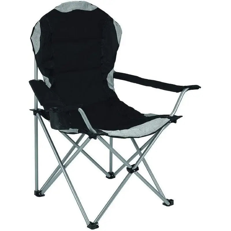 Redwood Leisure Padded High Back Canvas Chair - Black -