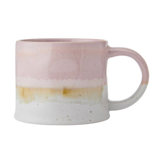 Mikasa Reactive Glaze Stoneware Mug, 400ml - Pink / White / Grey