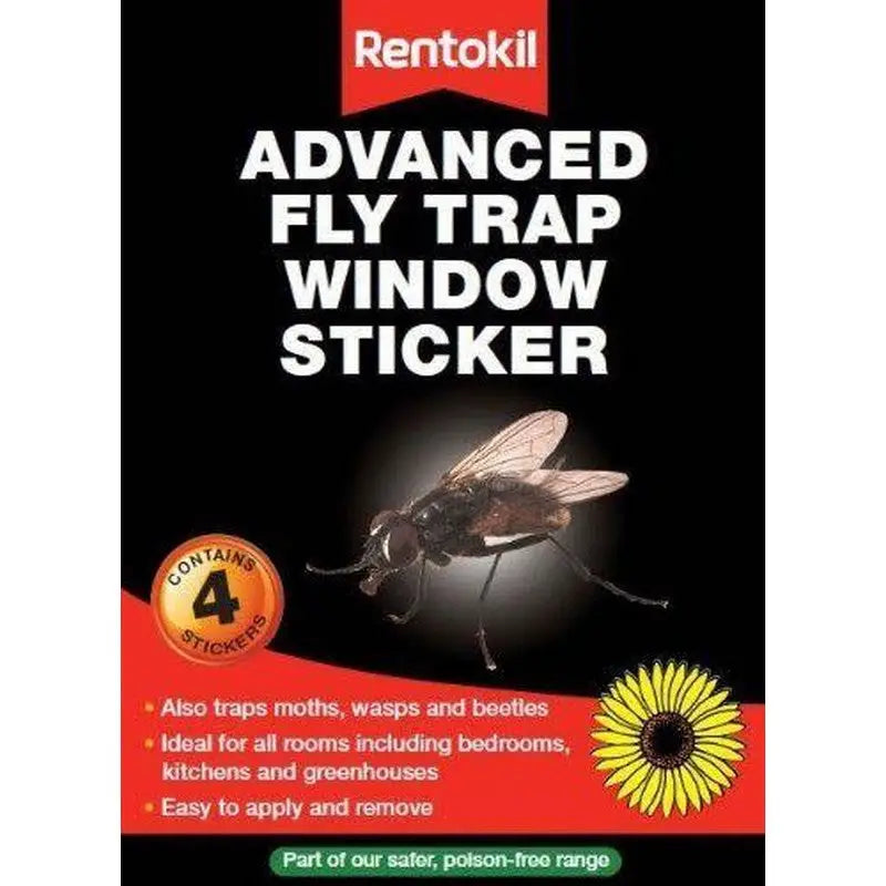 Rentokil Advanced Fly Trap Window Sticker 4 Pack