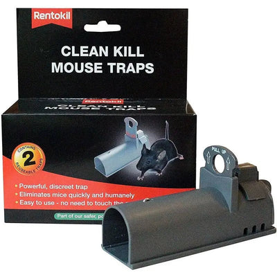 Rentokil Clean Kill Mouse Traps - 2 Pack - Pest Control