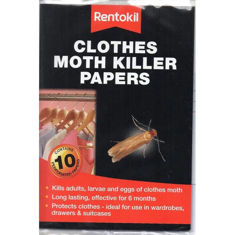 Rentokil Clothes Moth Killer Papers - 10 Papers - Pest