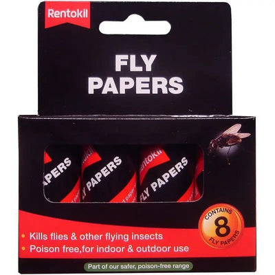 Rentokil Fly Paper - 8 Pack - Pest Control