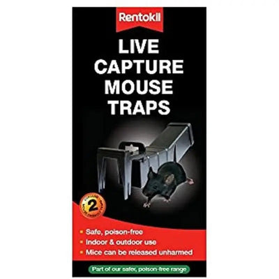 Rentokil Live Capture Mouse Traps Twin Pack - Pest Control