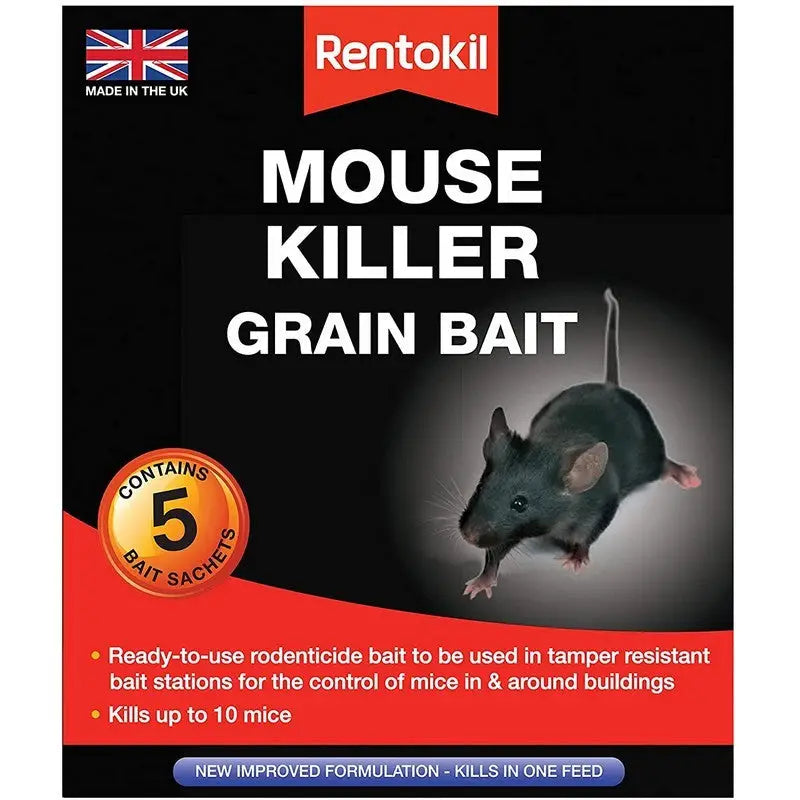 Rentokil Mouse Killer Grain Bait - 5 Sachet - Pest Control