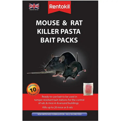 Rentokil Mouse & Rat Killer Pasta Bait Packs - 10 Sachet -
