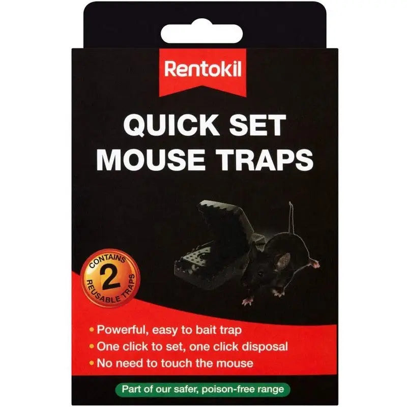 Rentokil Quick Set Mouse Traps Twin Pack - Pest Control