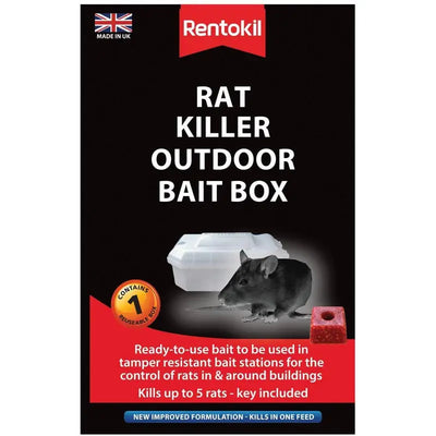 Rentokil Rat Killer Outdoor Bait Box - Single - Pest Control
