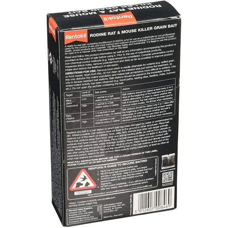 Rentokil Rodine Rat & Mouse Killer Grain Bait - 6 Sachet -