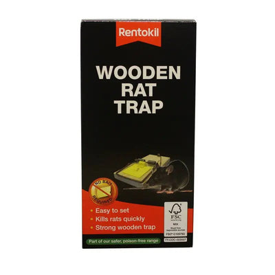 Rentokil Wooden Rat Trap - Single Trap - Pest Control