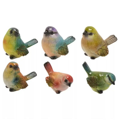 Resin Bird Figurines - 6 Designs. 1 Sent - 5 x 6cm