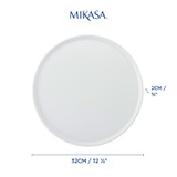 Mikasa Chalk Porcelain Pizza Plate, White, 32cm