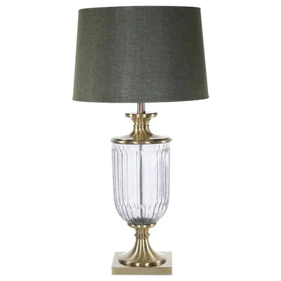 Rimini Olive & Antique Brass Table Lamp 84cm - Lamps