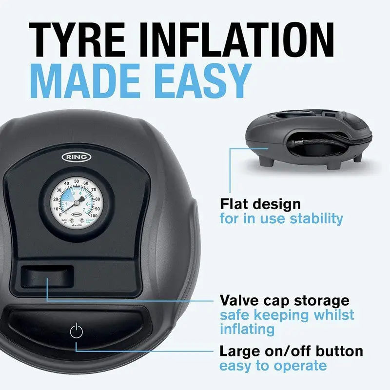 Ring Analogue Tyre Inflator Air Compressor 12V Dc - DIY