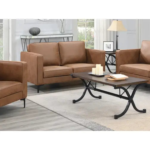 Rivine Soft Fabric Sofa Suite Range - Tan / 2 Seater - Sofas