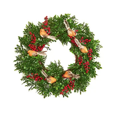 Robin and Berry Wreath 50cm - Seasonal >> Christmas >>