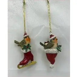Robin Hanger 7cm - 2 Assorted - 1 Sent - Seasonal >>
